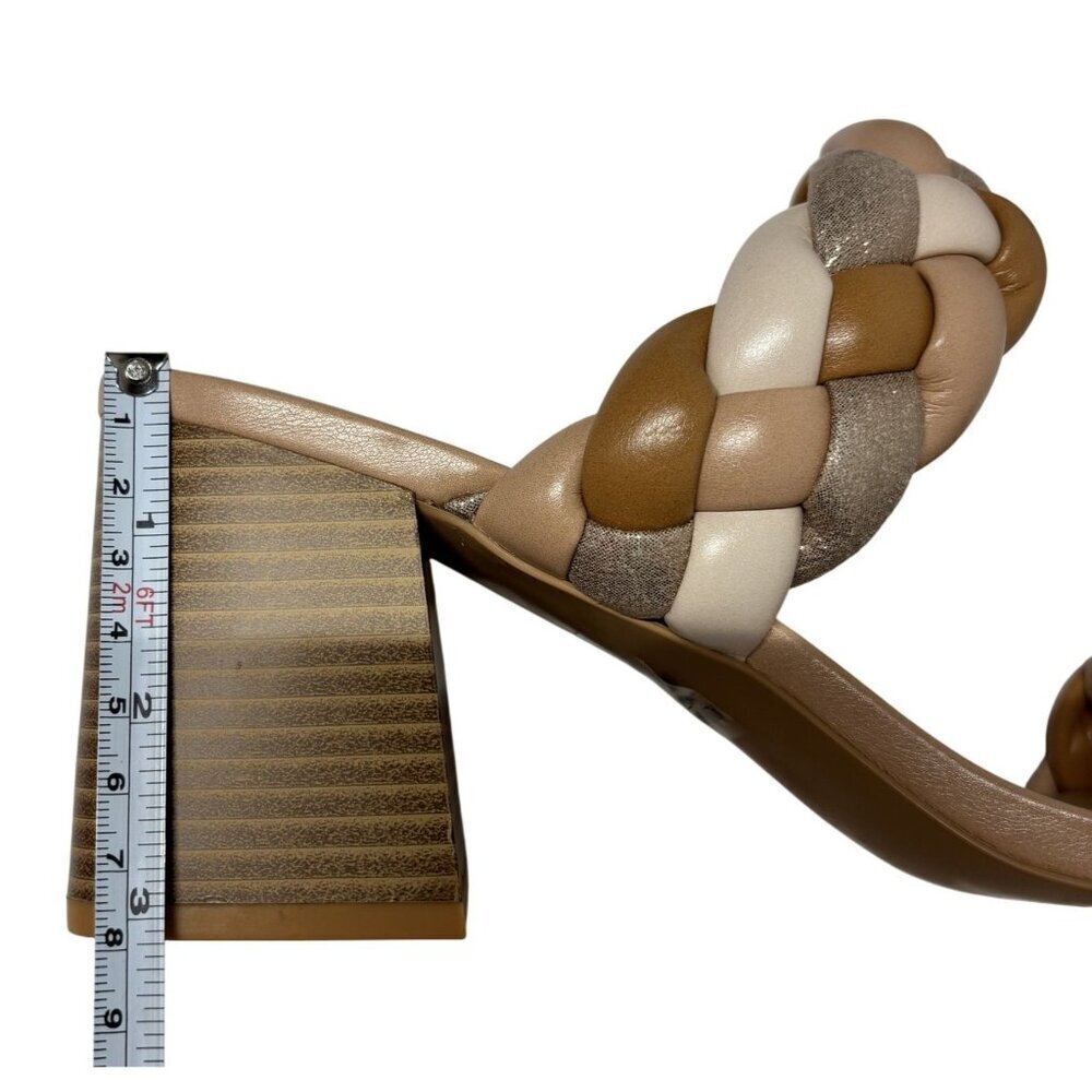 SODA / Buggy-S / Braided / Block Heel / Sandals With Square / Toe & Multi-Tone / - Picture 8 of 10